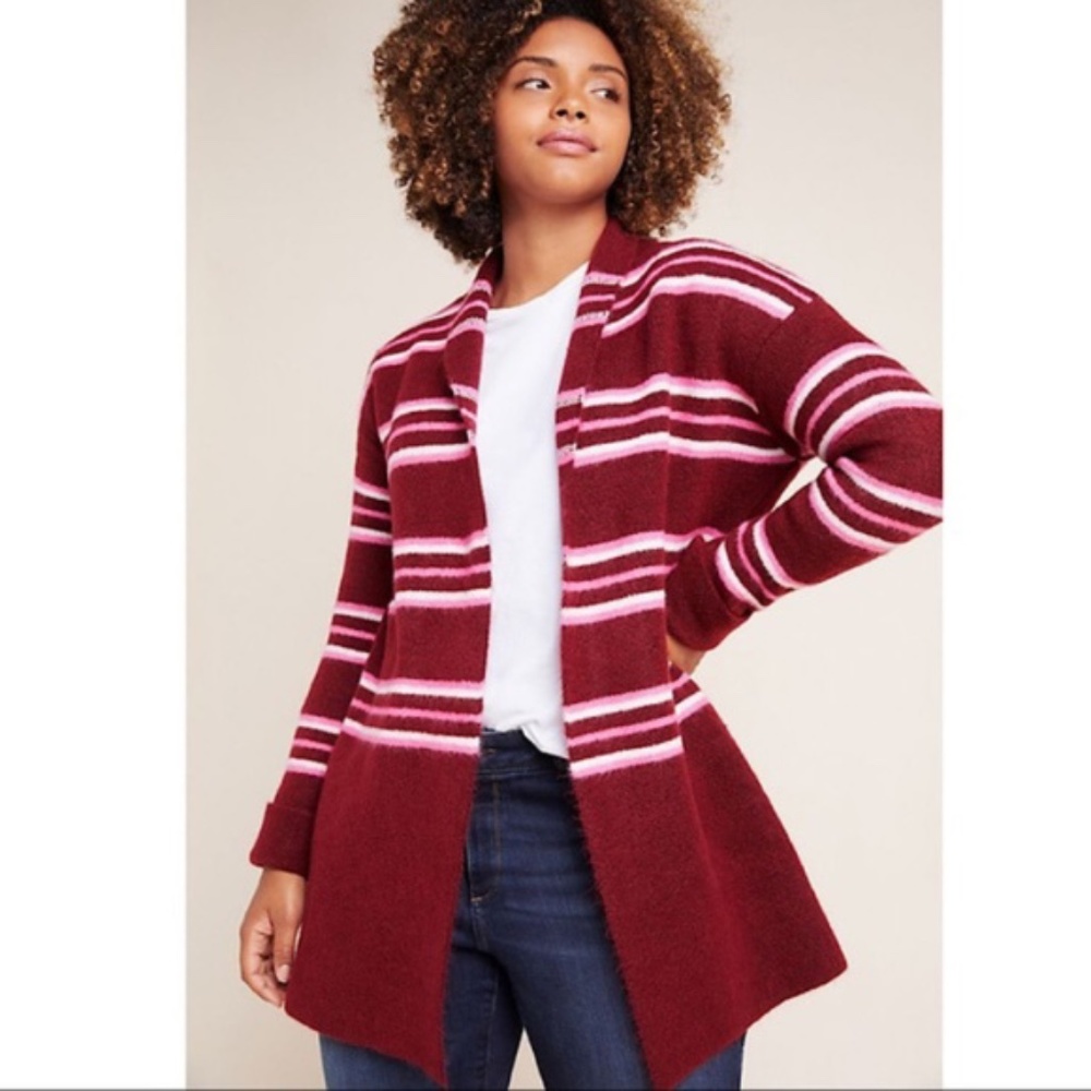 Anthropologie Evelyn Stripe Cozy Cardigan S New